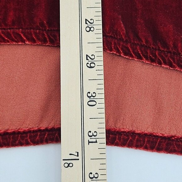 Cut Loose Velvet Tunic Top Red Women’s Size XS Artsy Lagenlook Relaxed Fit - Picture 13 of 13